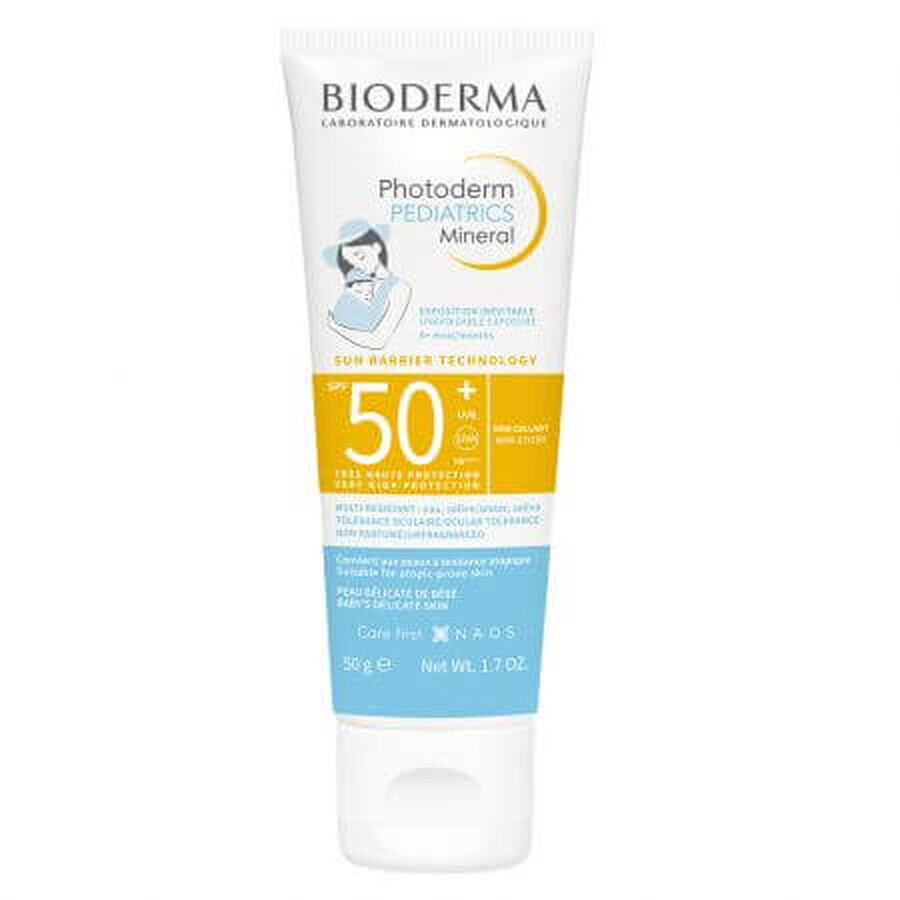 Bioderma Pediatrics Crema minerala protectie solara pentru copii Mineral, SPF 50+, 50 ml