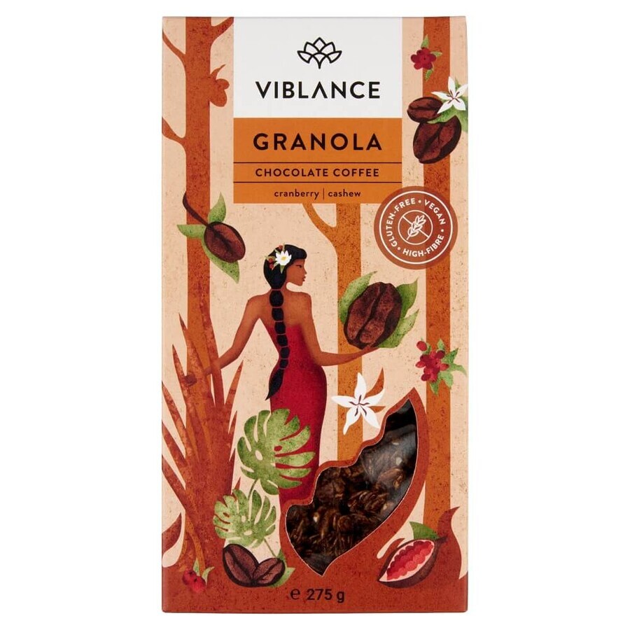 Granola au chocolat et au café, sans gluten, 275 g, Viblance