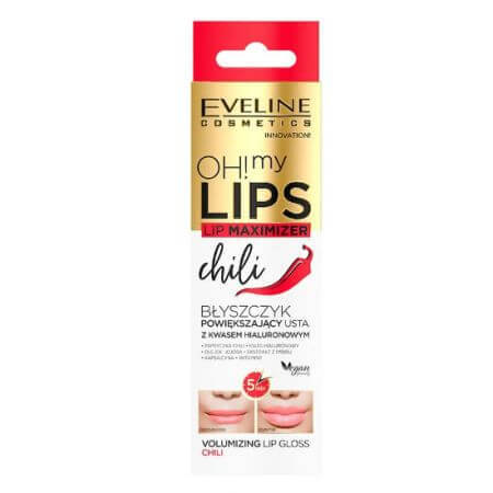 Lip gloss with hot pepper Oh! My Lips, 4.5 ml, Eveline Cosmetics