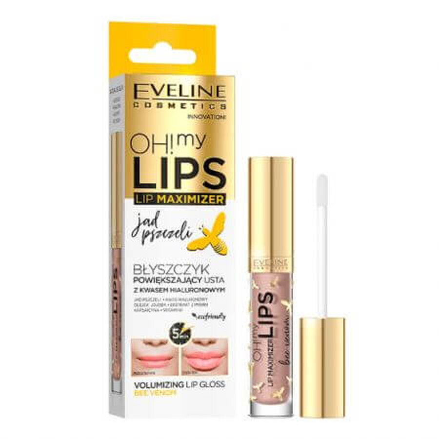 ¡Brillo de labios con veneno de abeja Oh! My Lips, 4,5 ml, Eveline Cosmetics