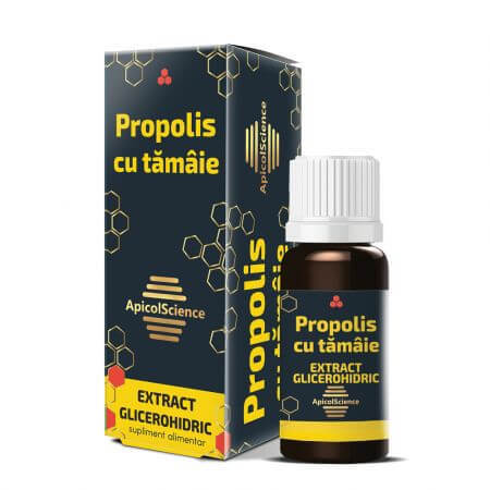 Propolis Glycerohydric with incense, 30 ml, DVR Pharm