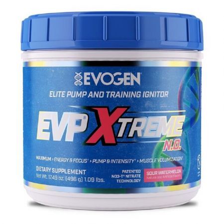 Pre Workout EVP Xtreme, Zure Watermeloen, 480 g, Evogen