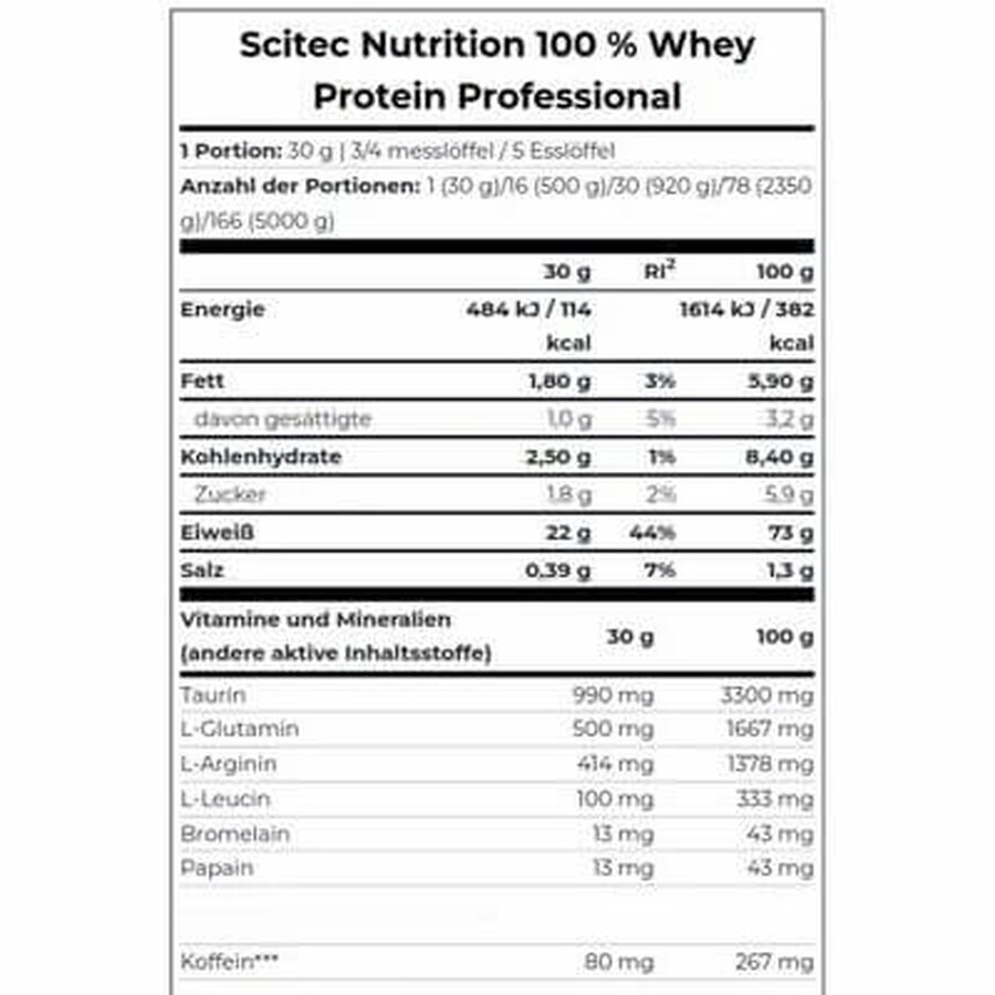 Pudra proteica Whey Protein Professional, Chocolate, 2350 g, Scitec Nutrition