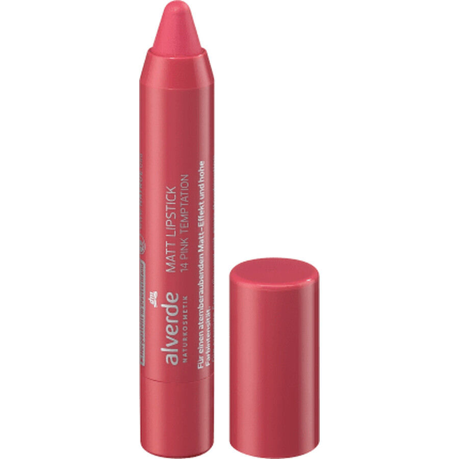 Alverde Naturkosmetik Matt Ruj 14 Pink Temptation, 3,17 g