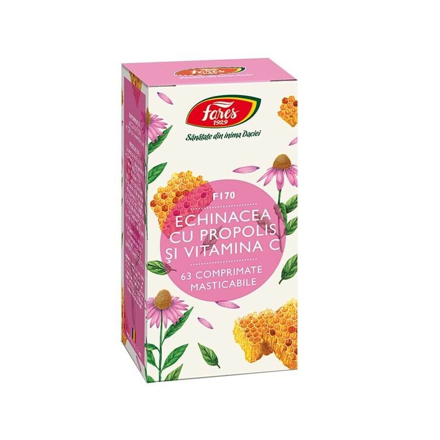 Echinacea con Propoli e Vitamina C, F170, 60 compresse, Fares