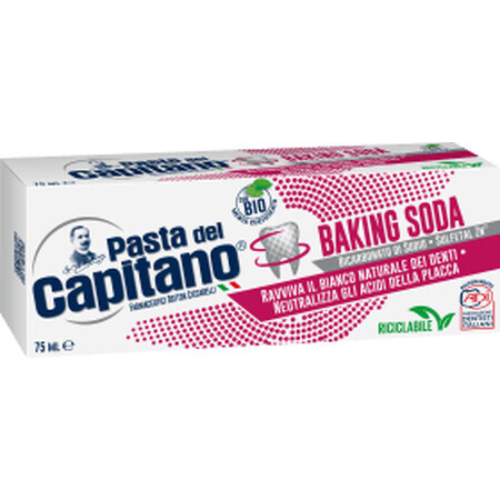 Pasta del Capitano Tandpasta met zuiveringszout, 75 ml