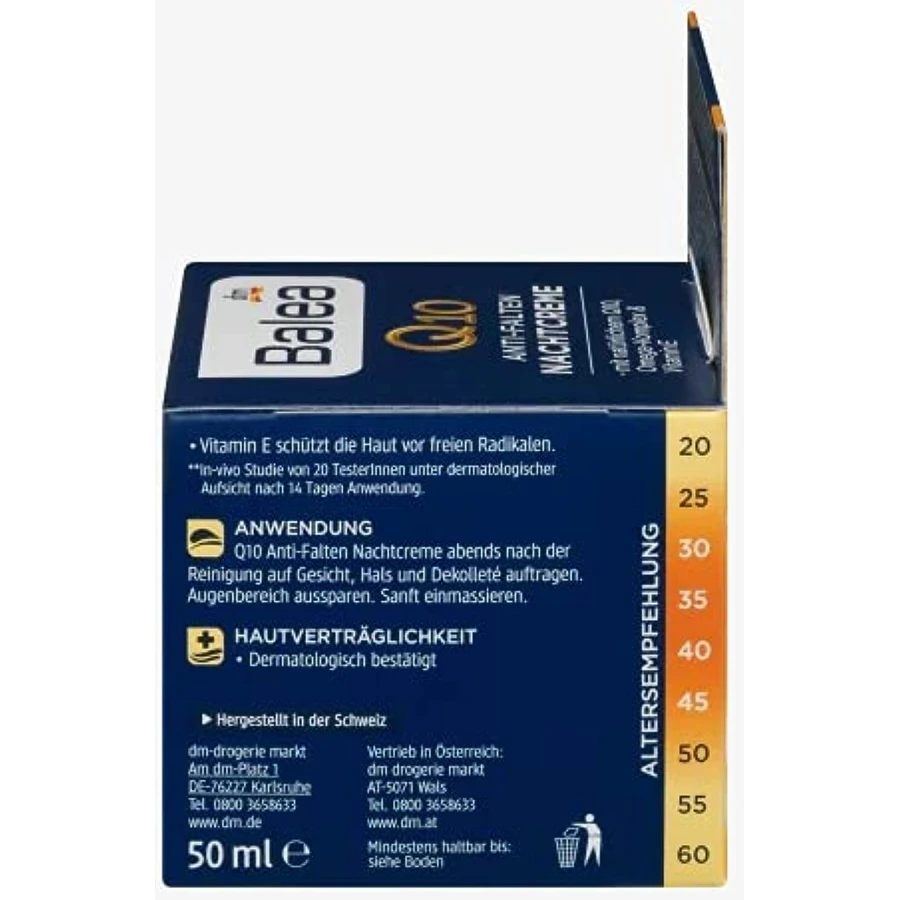 Balea Anti-Rimpel Nachtcrème Q10, 50 ml