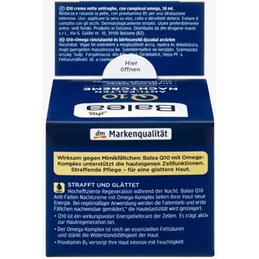Balea Anti-Rimpel Nachtcrème Q10, 50 ml