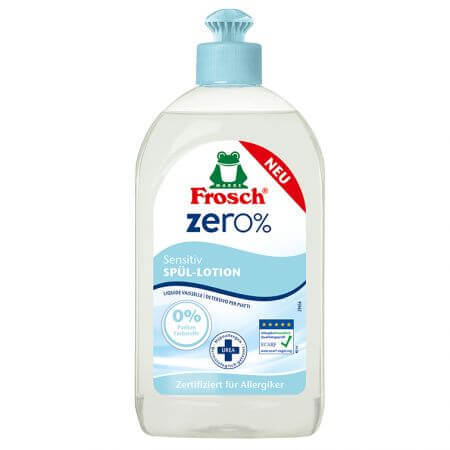 Dishwashing lotion Zero% Sensitive, 500 ml, Frosch