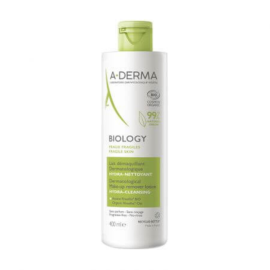 A-Derma Biology Lapte demachiant hidratant , 400 ml