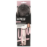 Paddle LOV.U pink hair brush, 1 piece, Parsa