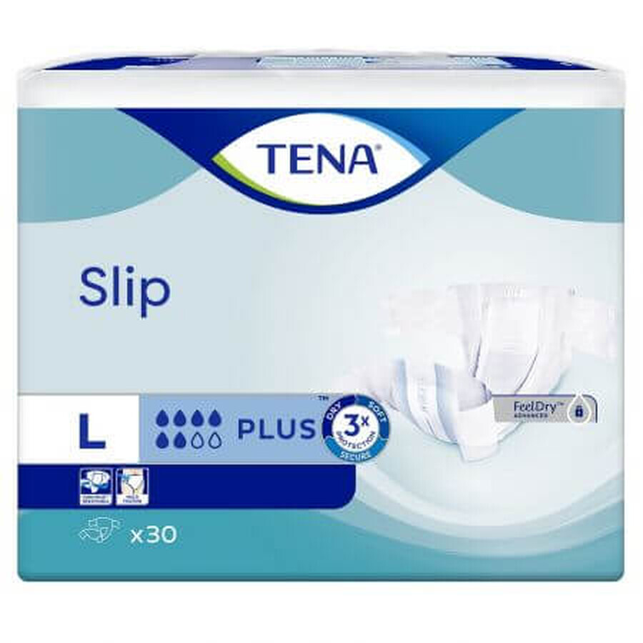 Scutece pentru adulti Slip Plus, Large, 30 bucati, Tena