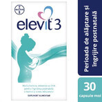 Elevit 3, Multivitaminici per il periodo postpartum e allattamento, 30 capsule, Bayer