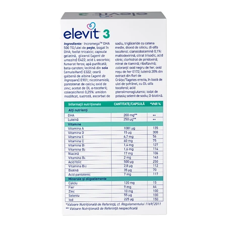 Elevit 3 multivitamins for the postnatal and breastfeeding period, 30 capsules, Bayer