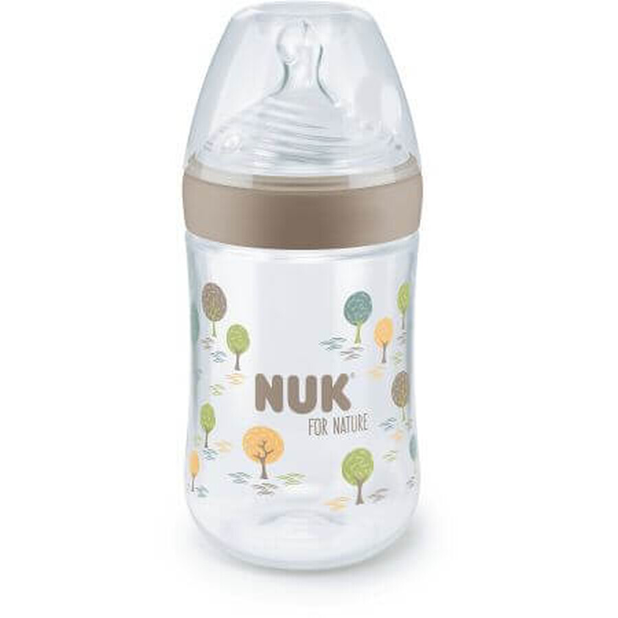 Flasche mit Natur-Silikonsauger, Größe M, 260 ml, Crem, Nuk