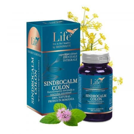 SindroCalm Colon capsules met essentiële oliën, 30 capsules, Bionovativ