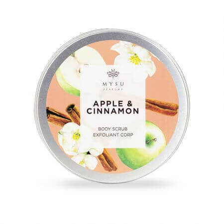 Exfolian pentru corp, Apple si Cinnamon, 185 ml, Mysu Parfume