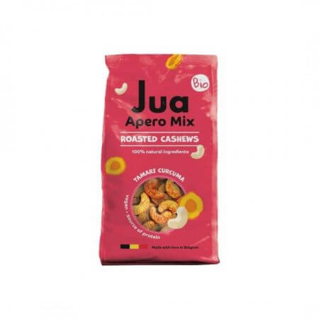 Biologische cashewnoten gebakken met tamari en kurkuma, 150 g, Bloom