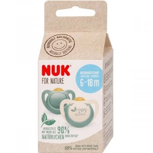 Lateksowy smoczek uspokajający M2 Nature, 6-18 miesięcy, 2 sztuki, Nuk