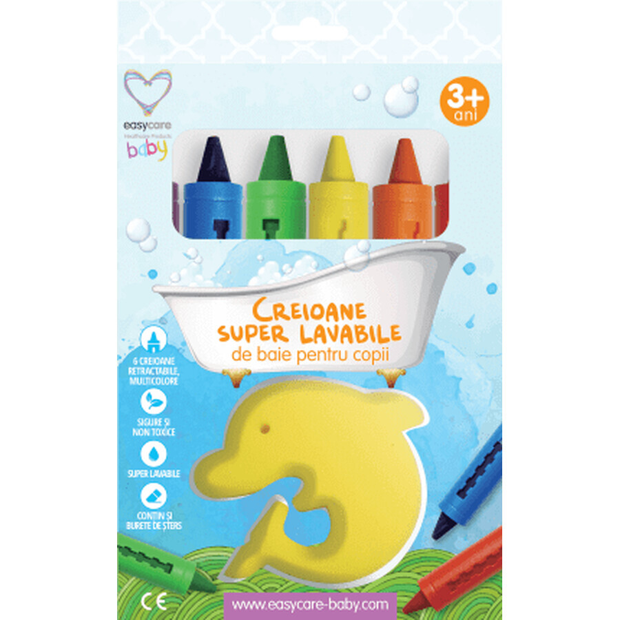 Crayons lavables EasyCare, 6 pièces