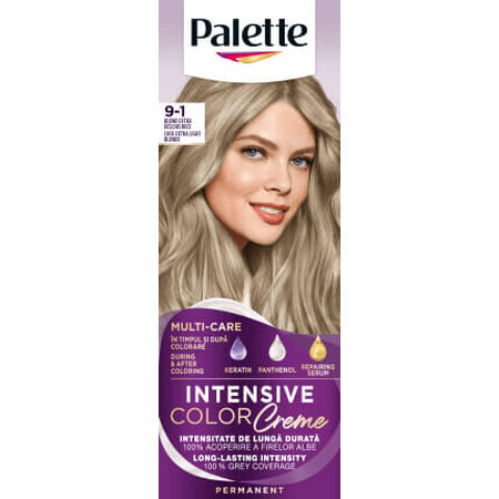 Palette Intensive Color Creme Vopsea permanentă 9-1 Blond extra deschis rece, 1 buc