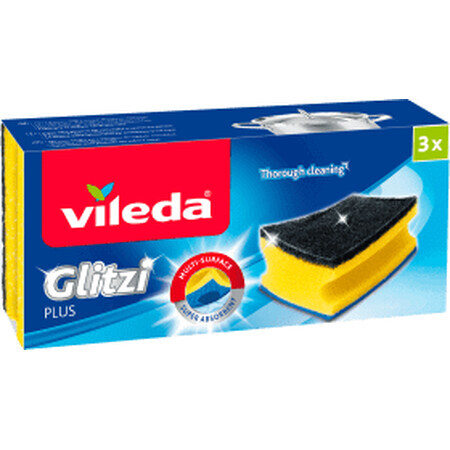 Vileda Afscheidingsspons glitzi plus, 3 stuks