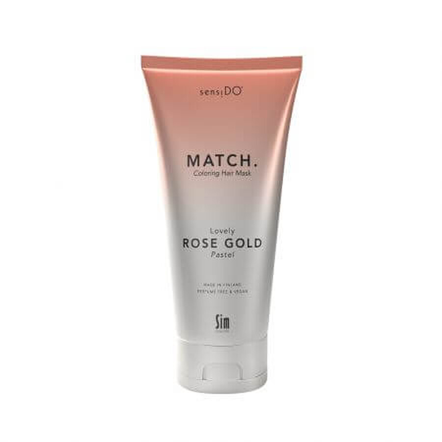 Masque colorant pour cheveux Lovely Rose Gold Pastel, 200ml, Sensido Match