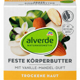 Alverde Naturkosmetik Solid body butter met vanille- en amandelgeur, 40 g