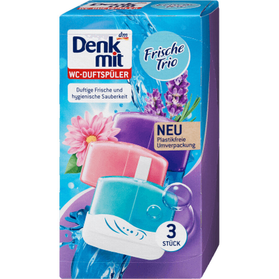 Denkmit Toiletverfrisser trio, 3 stuks.