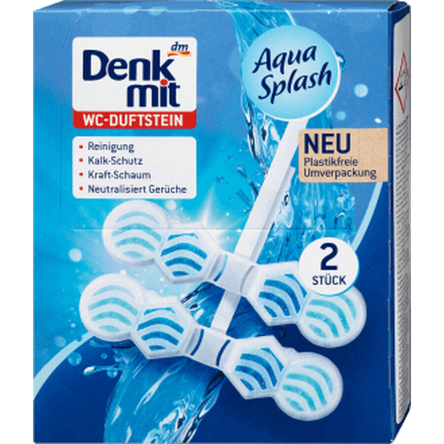 Denkmit Aqua Splash Toiletverfrisser, 2 stuks.