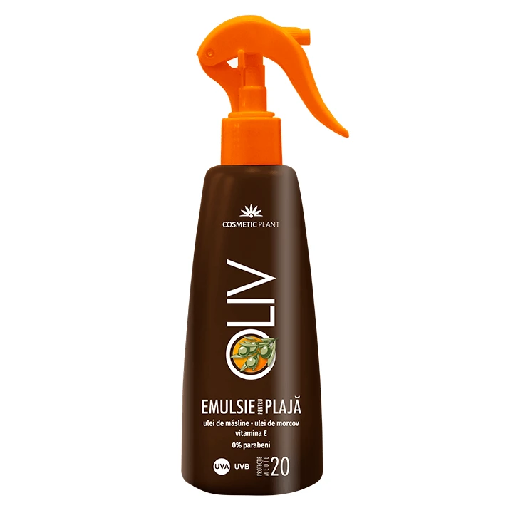 Wortel en Olijfolie Strand Emulsie SPF 20 Oliv, 200 ml, Cosmetic Plant