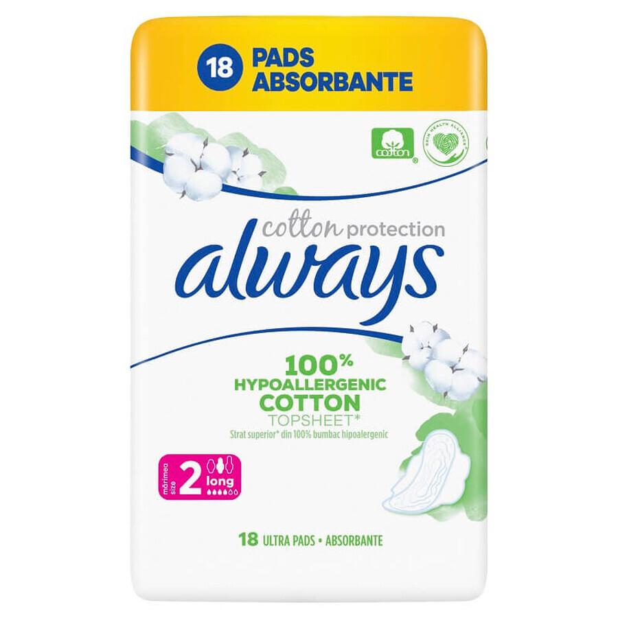 Always Naturals Duo absorbent pad, size 2, 18 pieces, P&amp;G