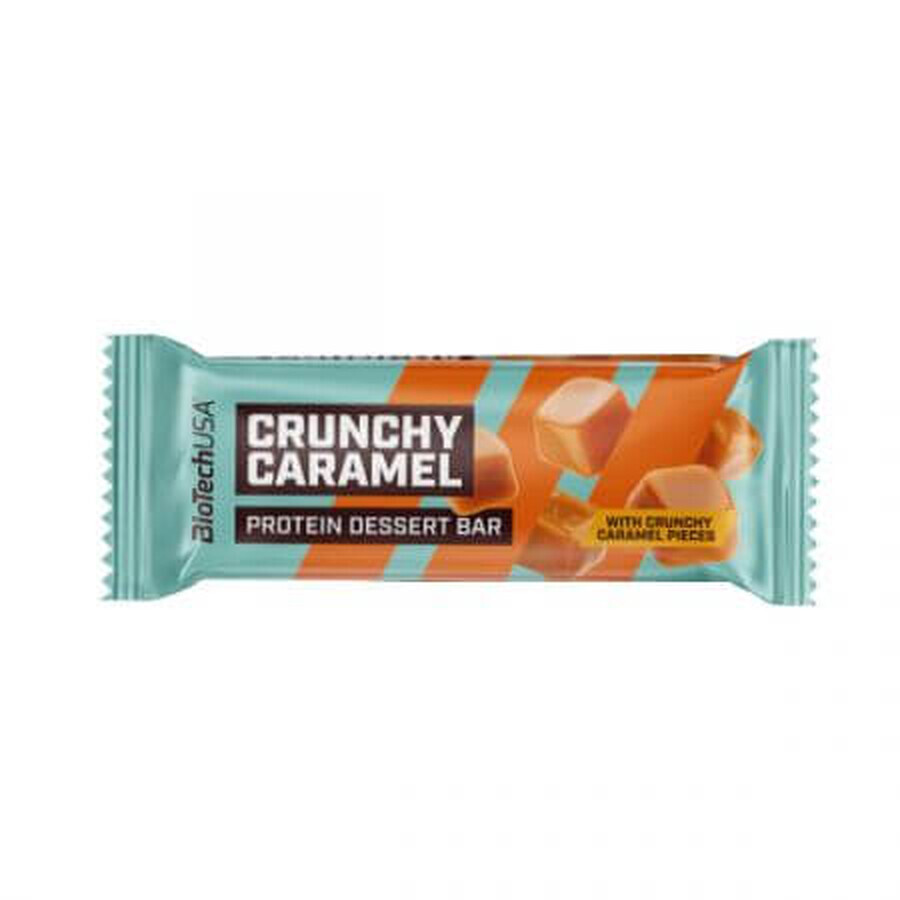 Baton proteic Dessert Bar, Caramel, 50 g, Biotech USA