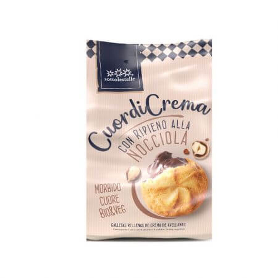 Organic hazelnut cream biscuits, 200 gr, Sottolestelle