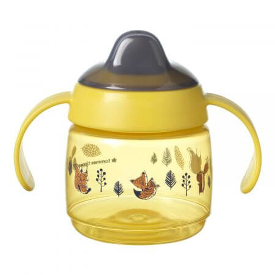 Tasse à sirop avec protection et couvercle, + 4 mois, jaune, Tommee Tippee