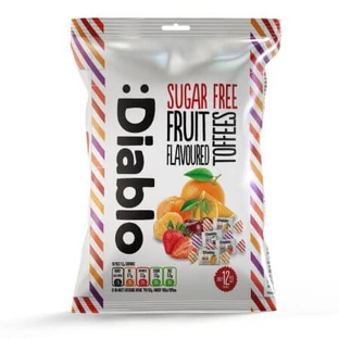 Sugar-free fruity toffee, 75 g, Diablo