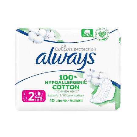 Always Naturals Single Absorbent pads, size 2, 10 pcs, P&amp;G