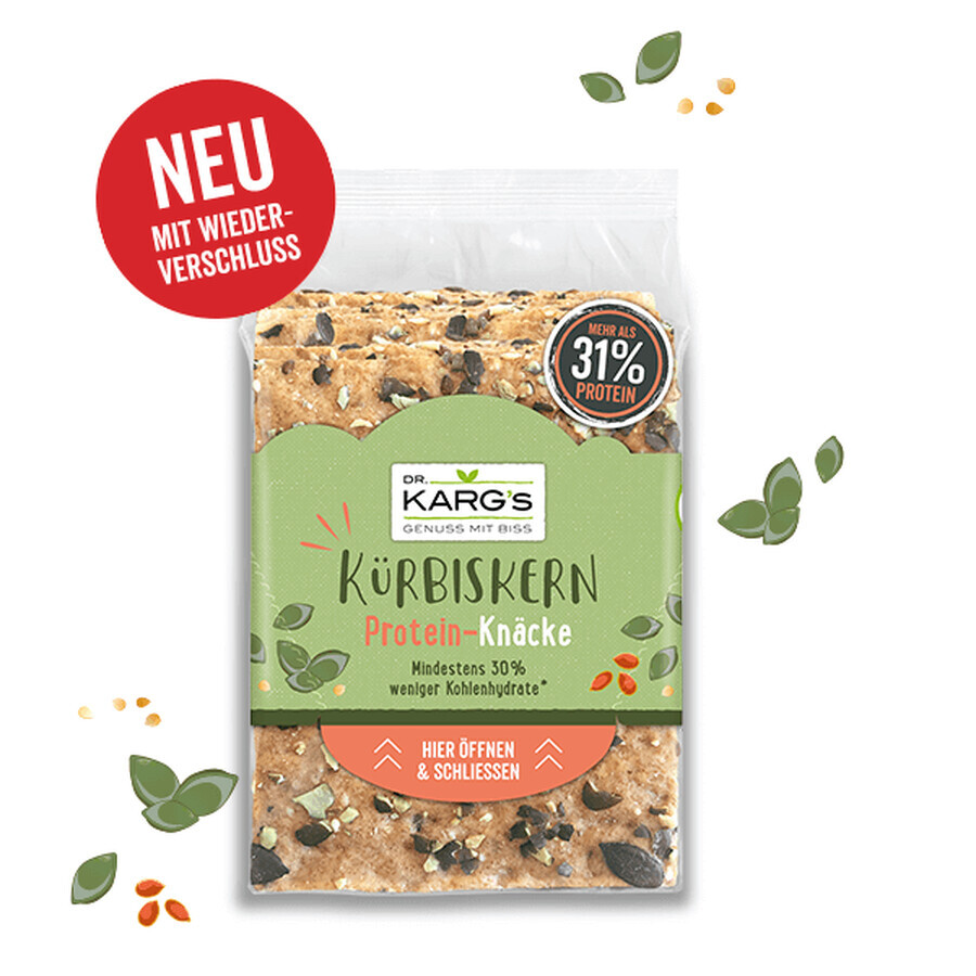 Eiwitcrackers met pompoenpitten, 150 g, Dr. Karg's