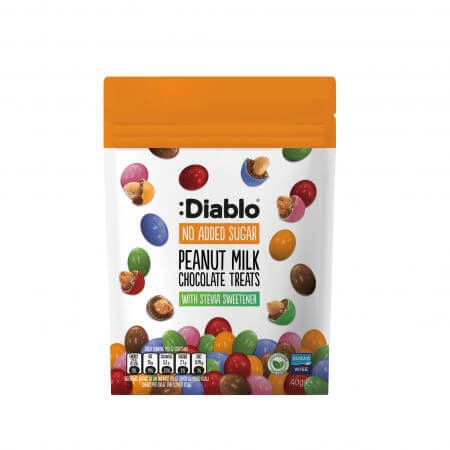 Dragées au chocolat sans sucre, 40 g, Diablo