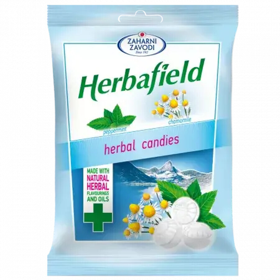 Gouttes aromatisées à la menthe et à la camomille, 85 g, Herbafield