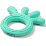 Silicone teething ring Caracatite, Turquoise, Babyono