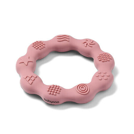 Anneau gingival en silicone, rose, Babyono