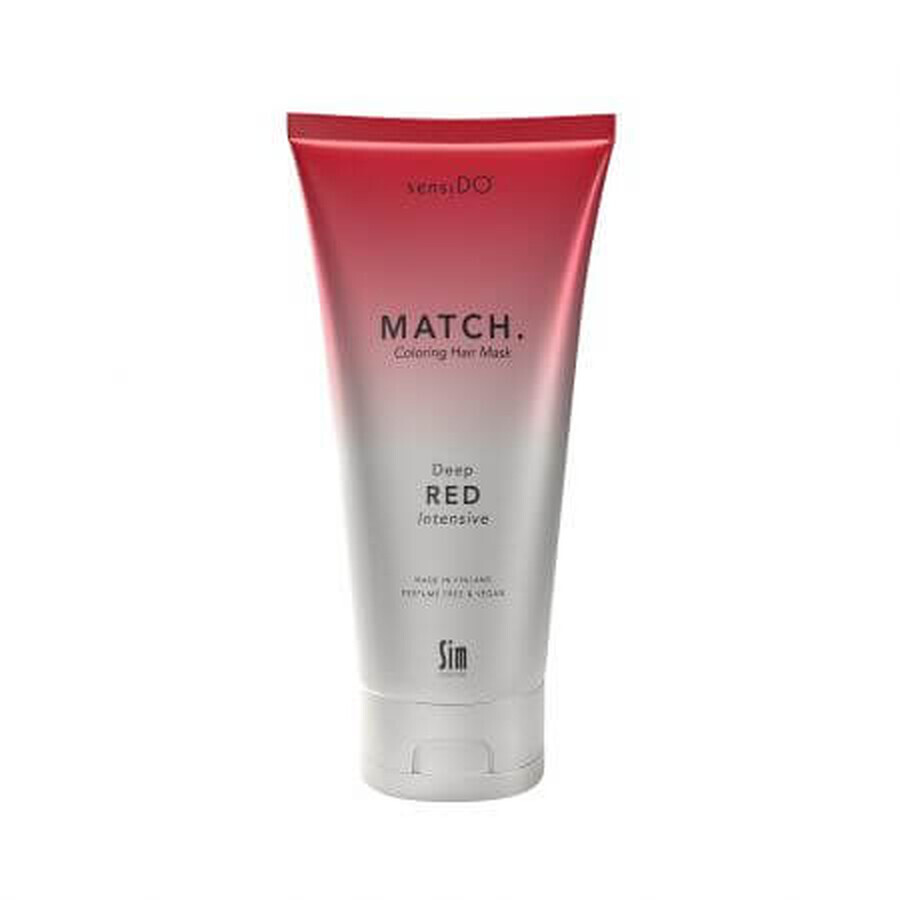 Maschera per capelli colorante intensiva Deep Red, 200ml, Sensido Match