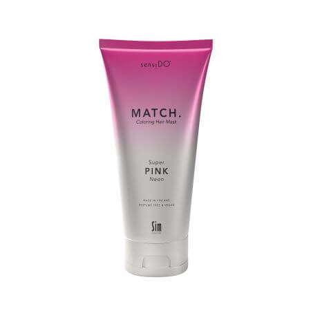 Masque capillaire colorant Super Pink Neon, 200ml, Sensido Match