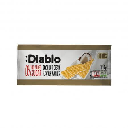 Suikervrije wafels met kokosvulling, 160 g, Diablo