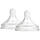 Siliconen spenen met brede hals voor premature baby&#39;s Options Plus, 2 stuks, Dr Browns