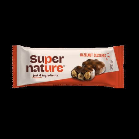 Chocolat bio aux noisettes entières, 34 g, Super Nature