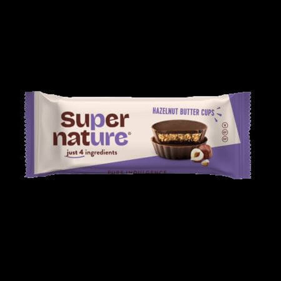 Chocolat bio au beurre de noisette, 34 g, Super Nature