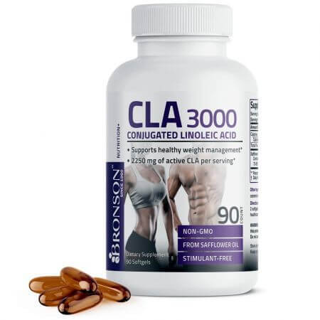 Acido linoleico coniugato CLA 3000, 90 capsule, Bronson Laboratories