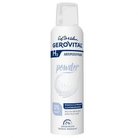 Deodorante Antitraspirante Polvere, 150 ml, Gerovital H3 Antitraspiranti, Farmec